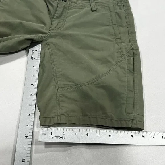 Kuhl Spire Women‎ Green Style 6285 Pockets Cargo Bermuda Hiking Shorts Sz 2 30” - Picture 9 of 10